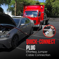 Thumbnail for Krieger 2 Gauge 30FT 1000A Heavy Duty Jumper Cables with Quick Connect - KRB230