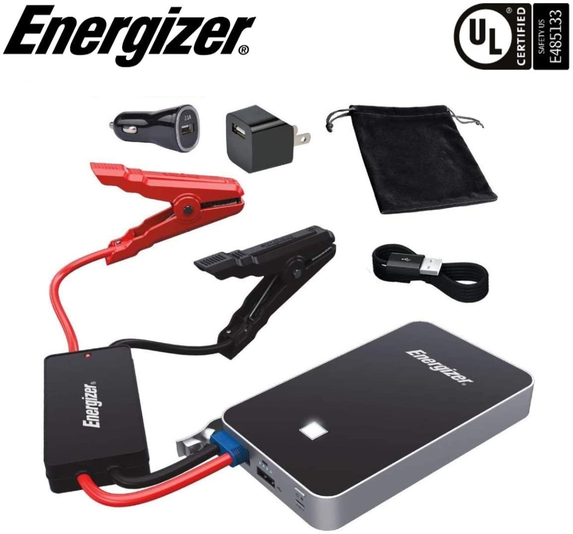 Energizer Portable Jump Starter 500A 7500mAh Battery Capacity (Black) - ENX8K