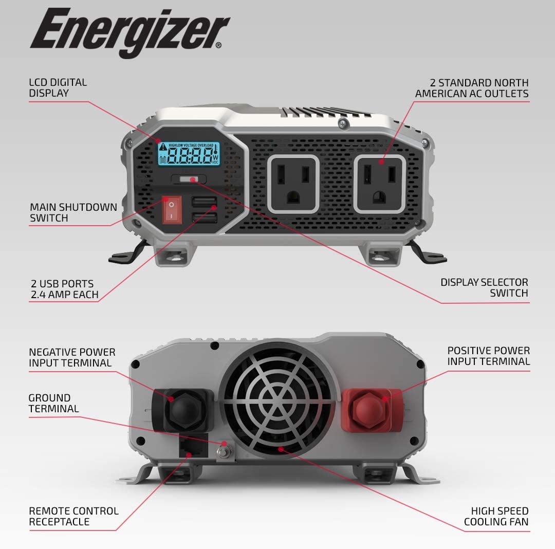 Energizer 3000W 12V Power Inverter - ENK3000