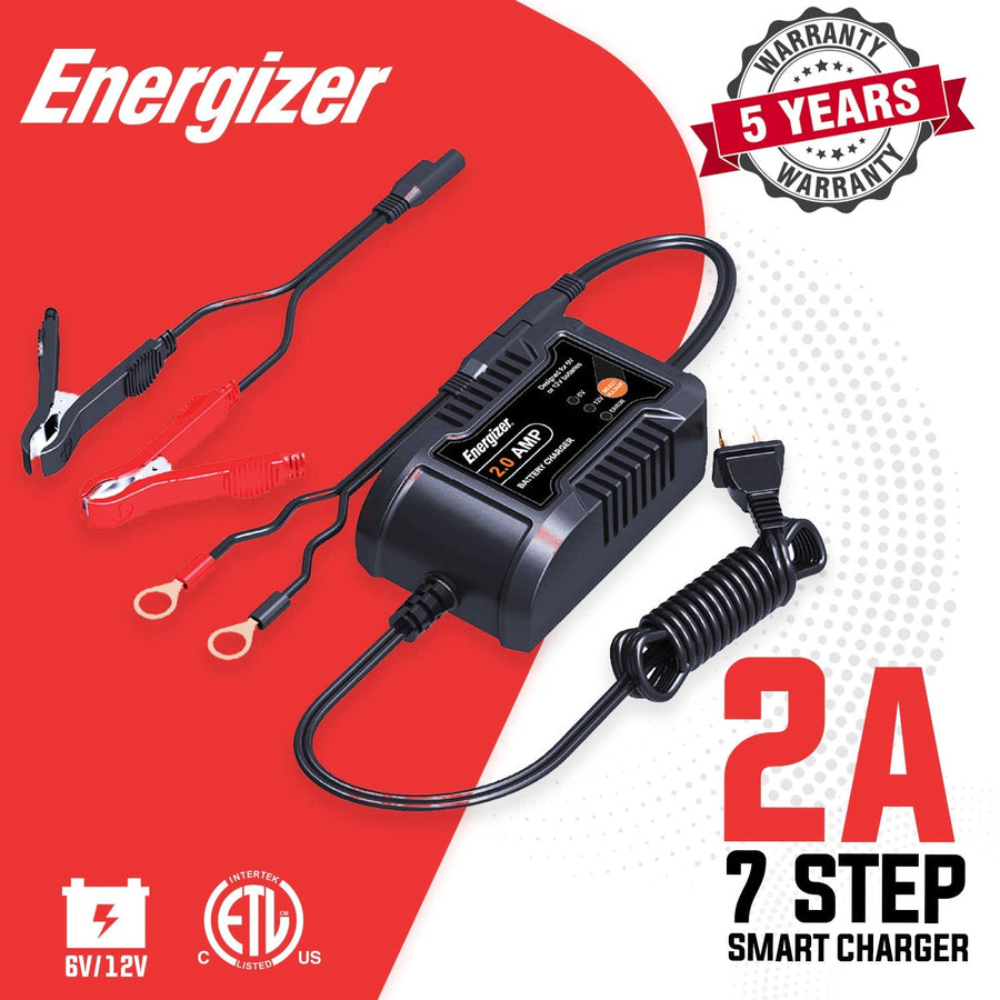 Energizer 6V/12V 2A Trickle Battery Charger & Maintainer - ENC2A