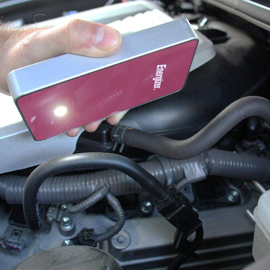 Energizer Heavy Duty Jump Starter 7500mAh with Built-In UL Lithium Battery - Portable Car Jumper and 2.4A Power Bank USB Charger (Pink) - Jump-Starters.com roadside assistance store