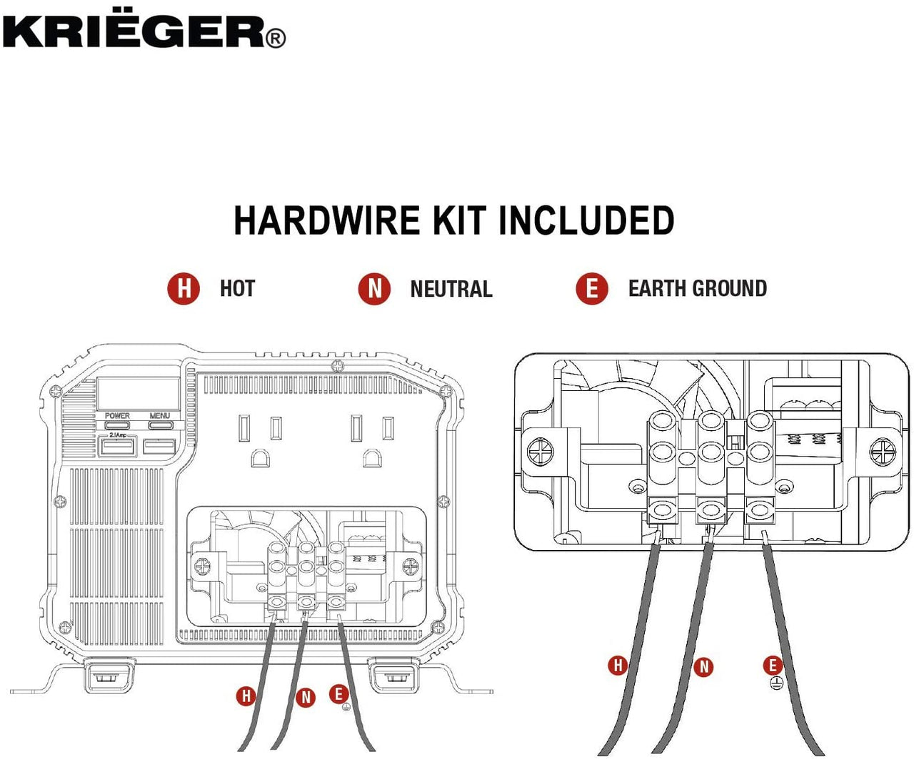 Krieger 4000W 12V Power Inverter - KR4000