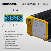 Thumbnail for Krieger 4000W 12V Power Inverter - KR4000