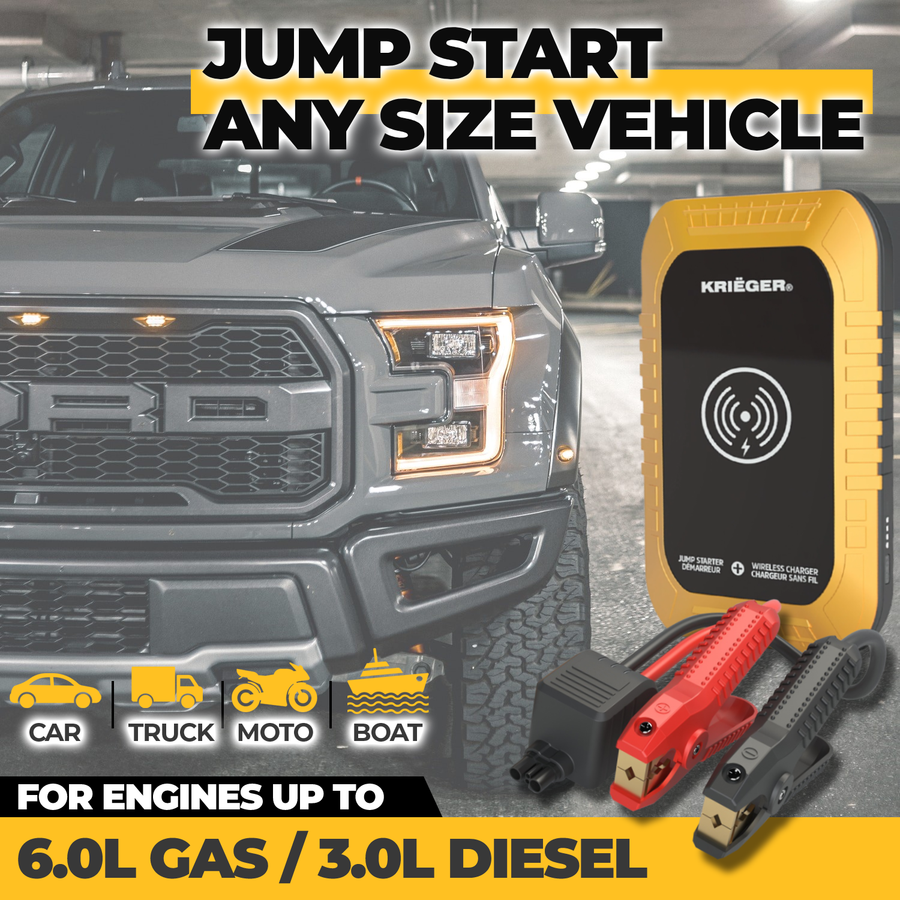Krieger Lithium Jump Starter 1000A 7200mAh - KRJ1000