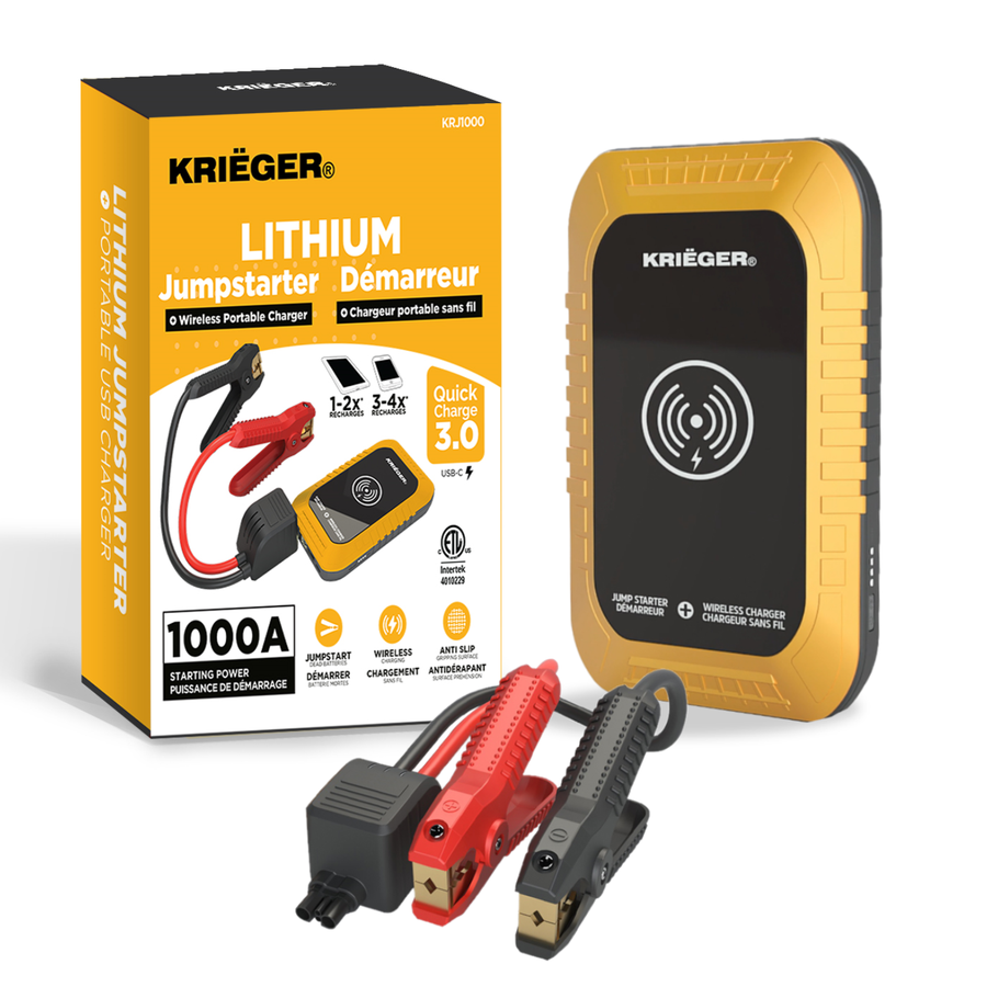 Krieger Lithium Jump Starter 1000A 7200mAh - KRJ1000