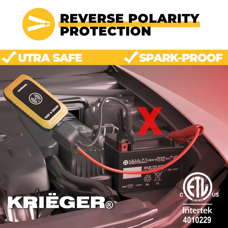 Krieger Lithium Jump Starter 1000A 7200mAh - KRJ1000